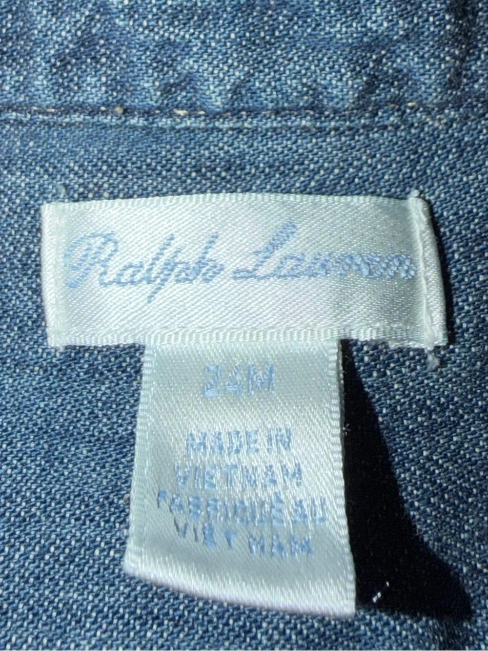 Ralph Lauren Baby Girls Long Sleeve Denim ShirtDress